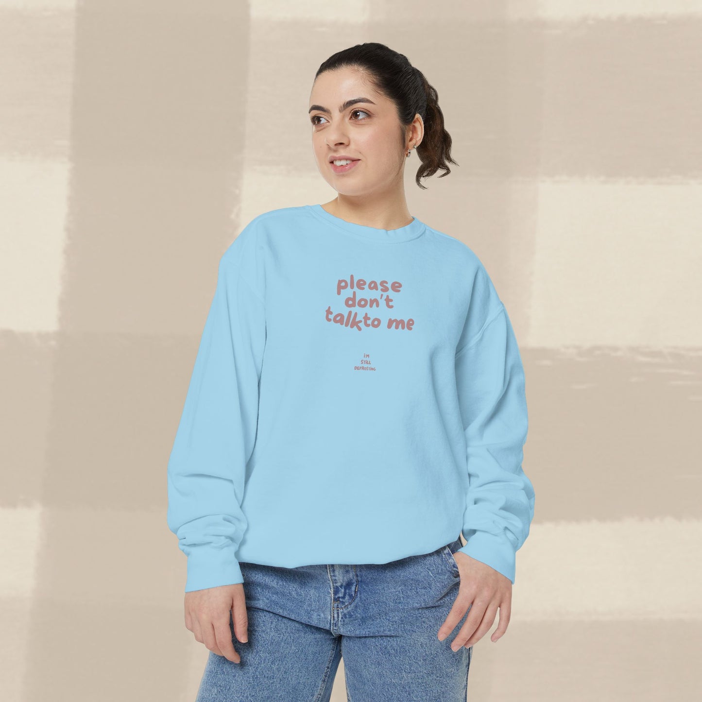 DON'T TALK TO ME SWEATER X TERRACOTTA