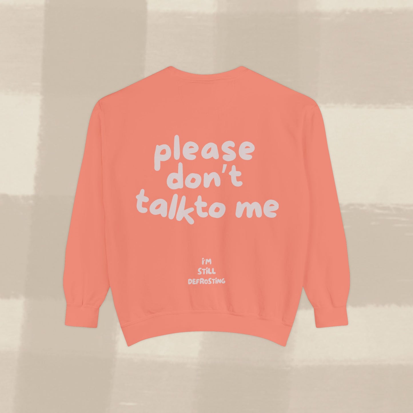 DON'T TALK TO ME SWEATER X PINKY GREY