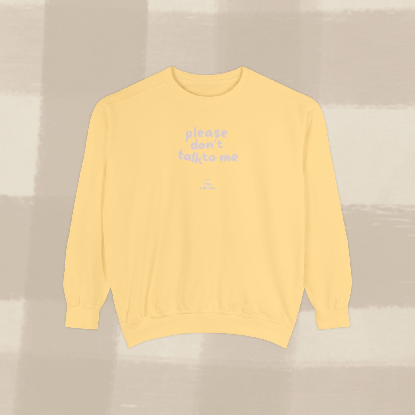 DON'T TALK TO ME SWEATER X PINKY GREY