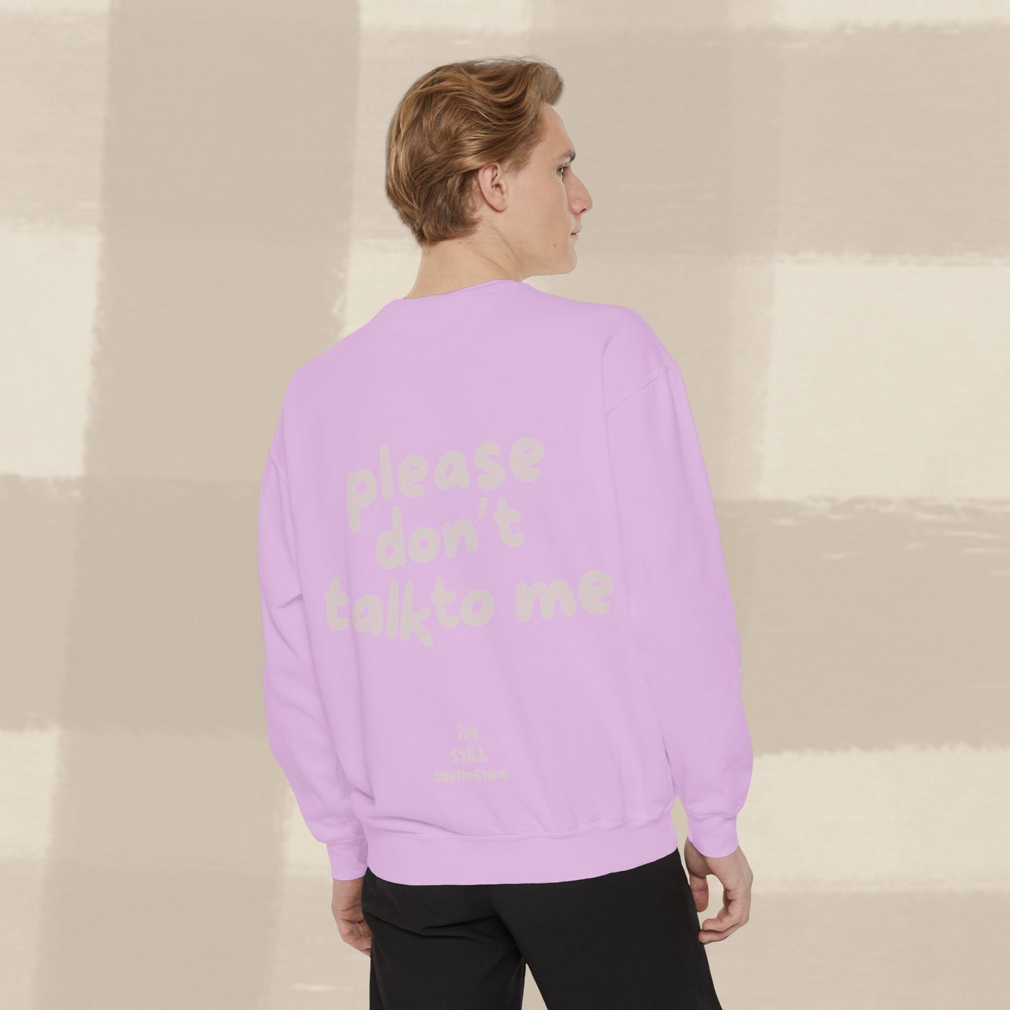 DON'T TALK TO ME SWEATER X PINKY GREY