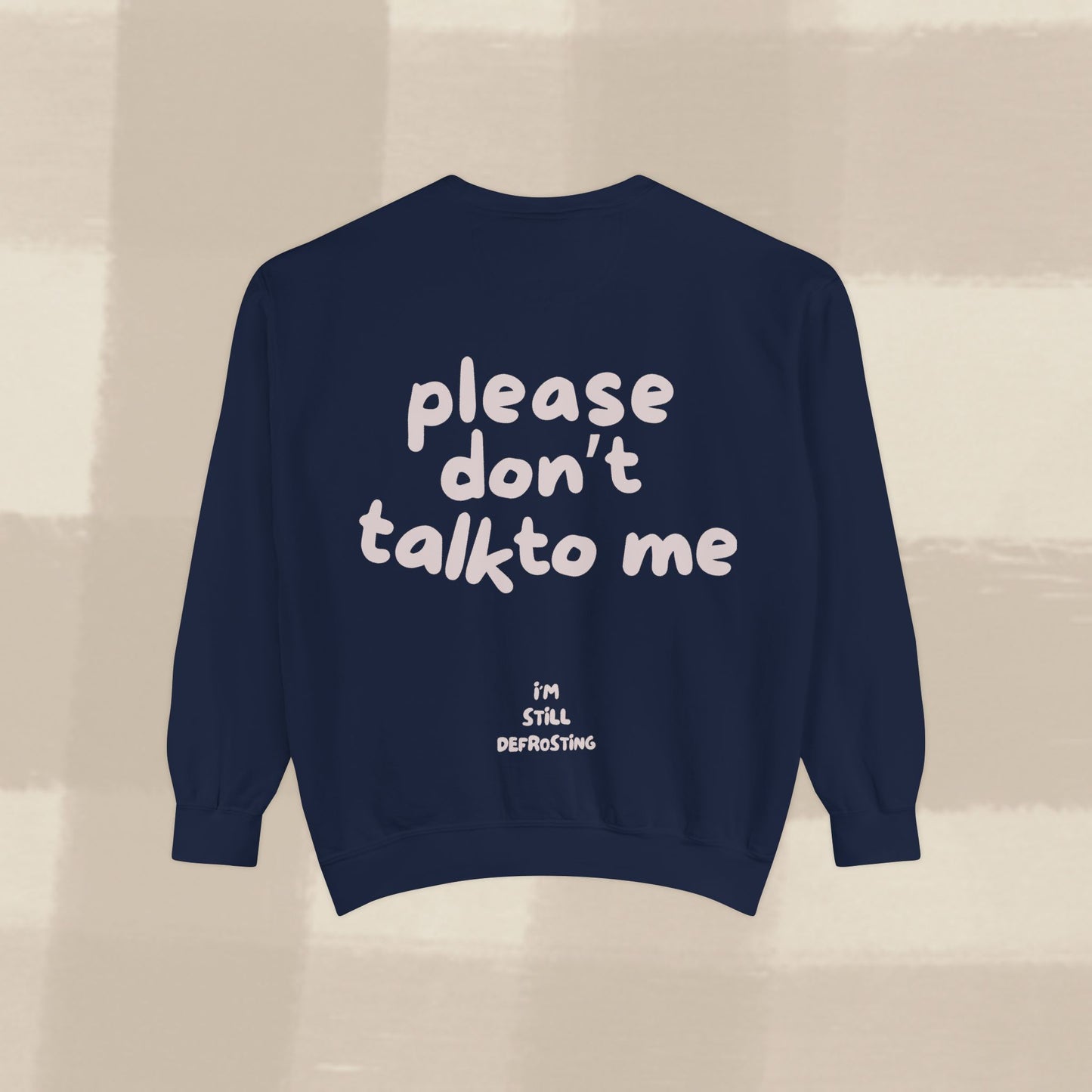 DON'T TALK TO ME SWEATER X PINKY GREY