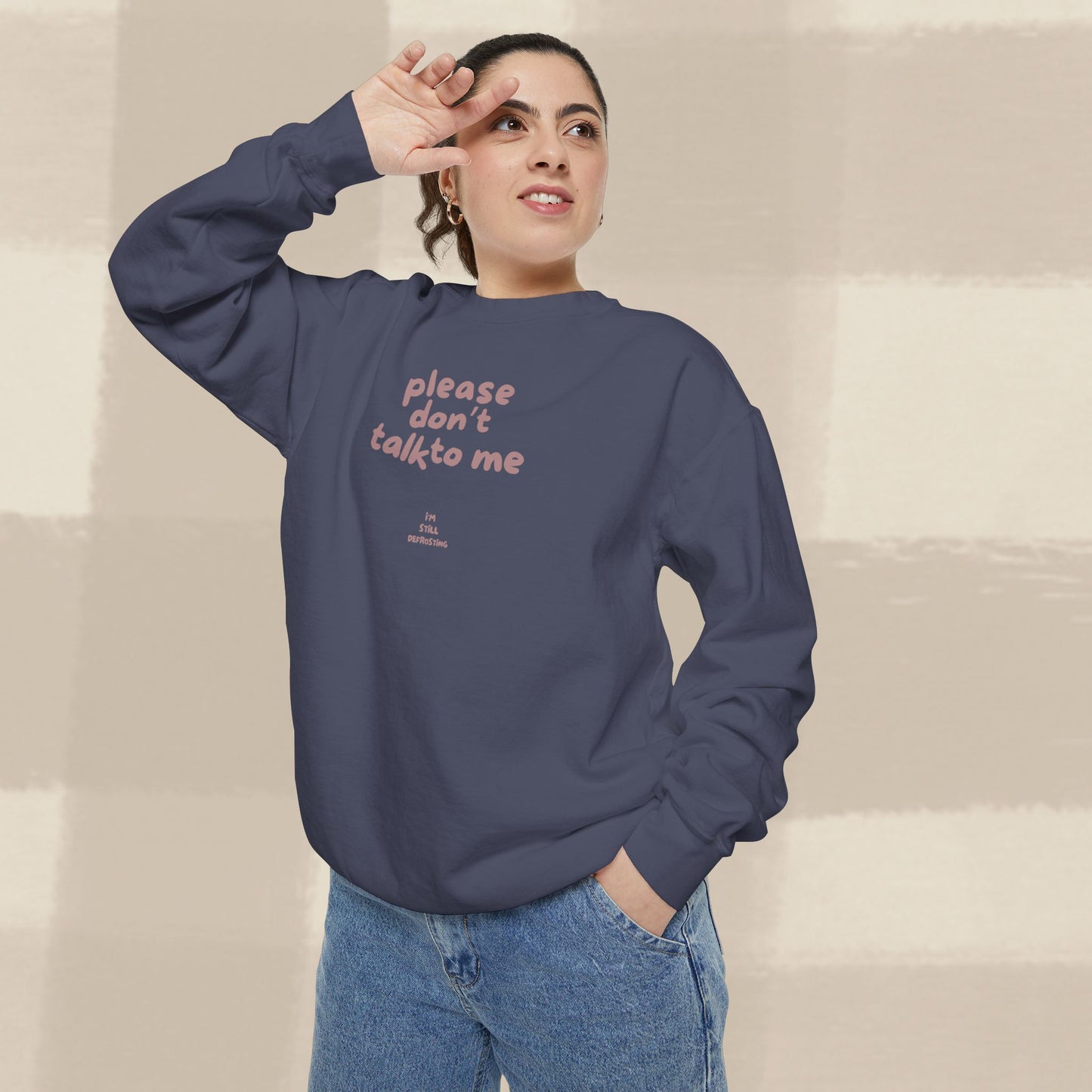 DON'T TALK TO ME SWEATER X TERRACOTTA