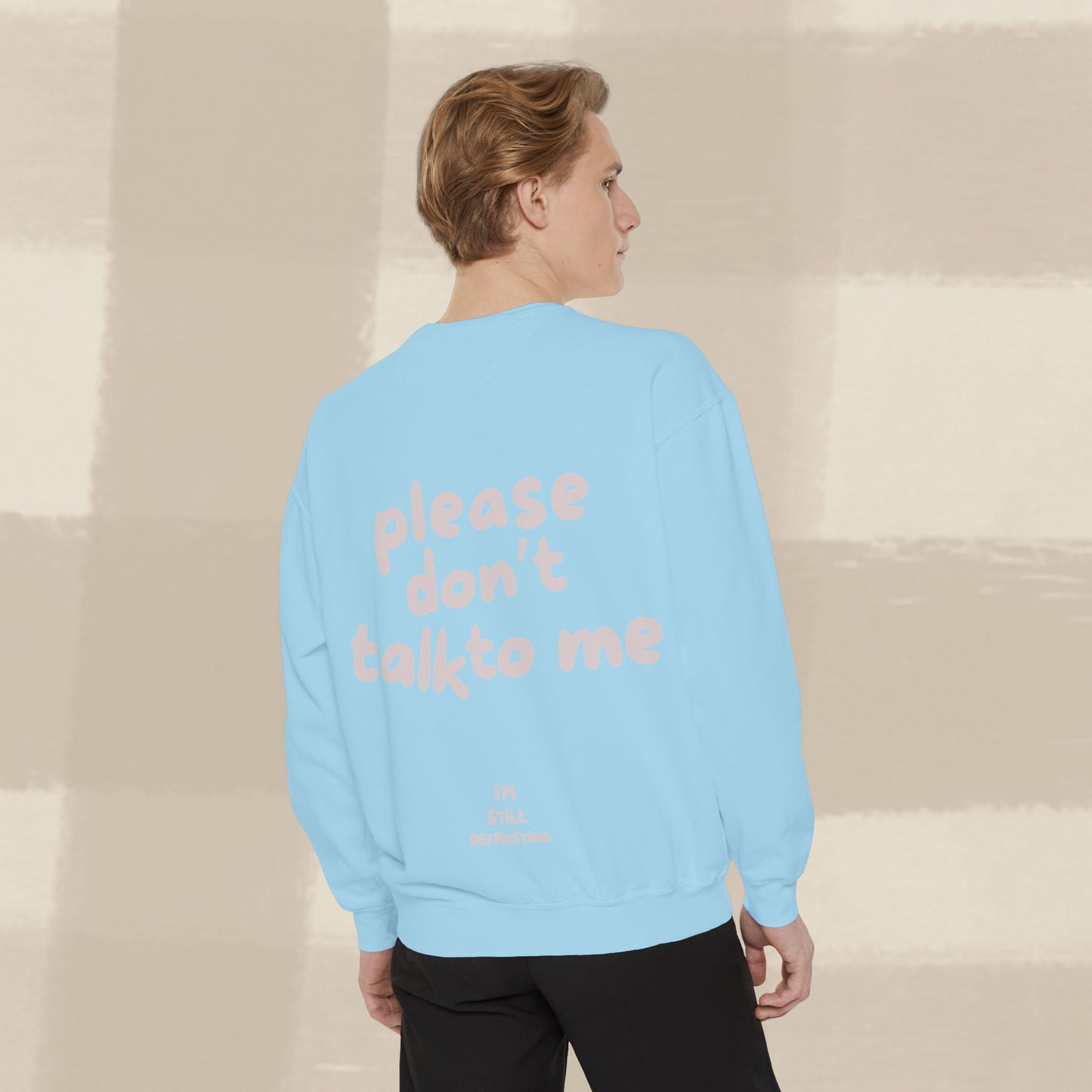 DON'T TALK TO ME SWEATER X PINKY GREY