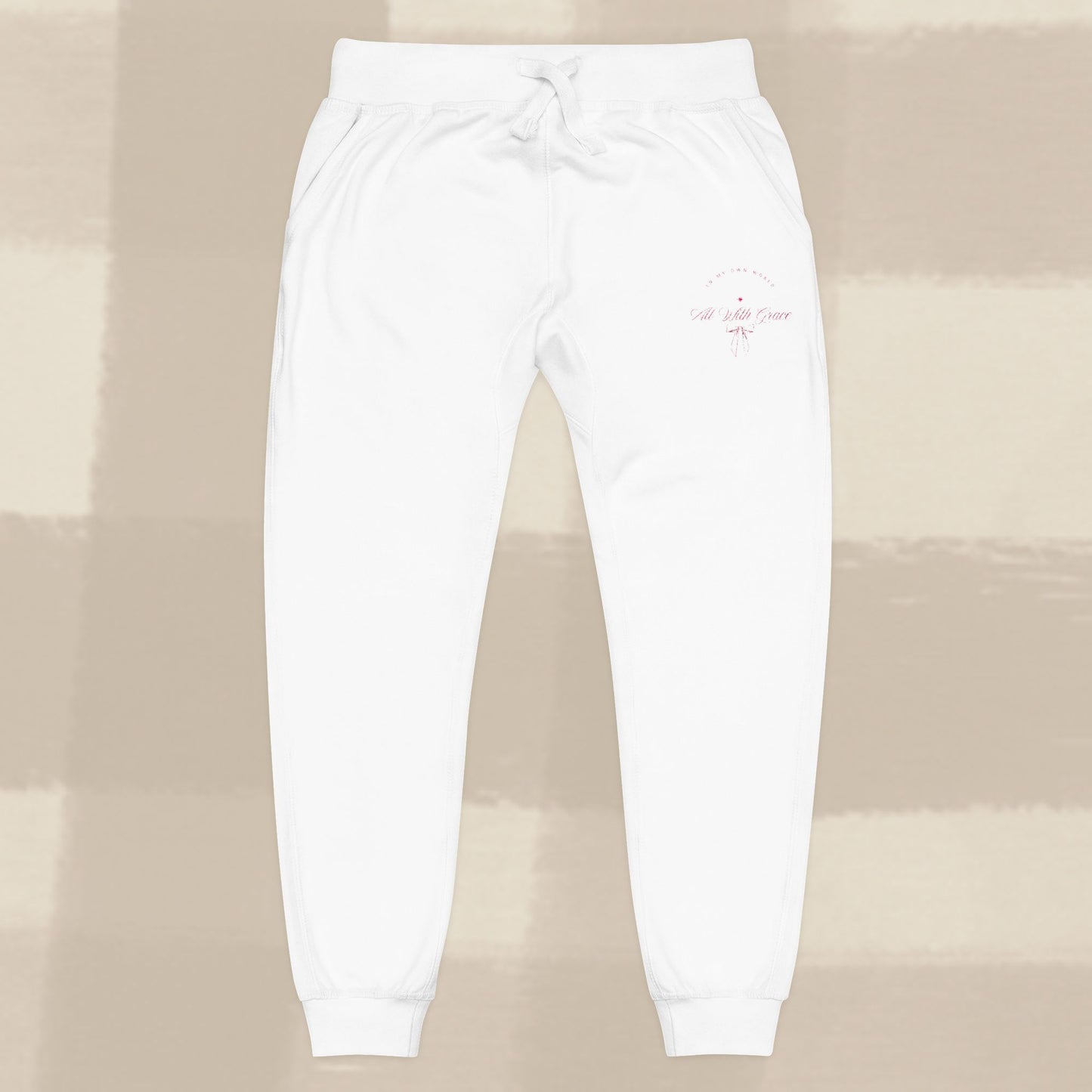 ALL WITH GRACE JOGGERS X PINK EMBROIDERY