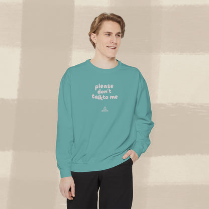 DON'T TALK TO ME SWEATER X PINKY GREY
