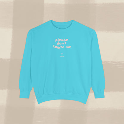 DON'T TALK TO ME SWEATER X PINKY GREY