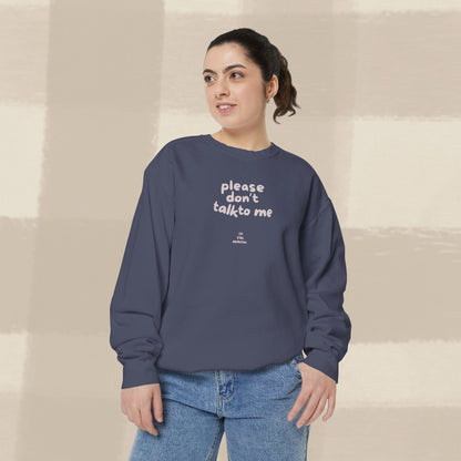 DON'T TALK TO ME SWEATER X PINKY GREY