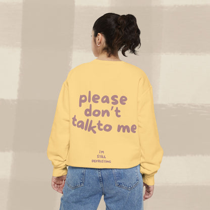 DON'T TALK TO ME SWEATER X TERRACOTTA