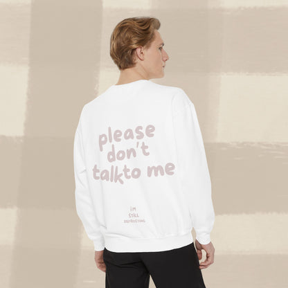 DON'T TALK TO ME SWEATER X PINKY GREY