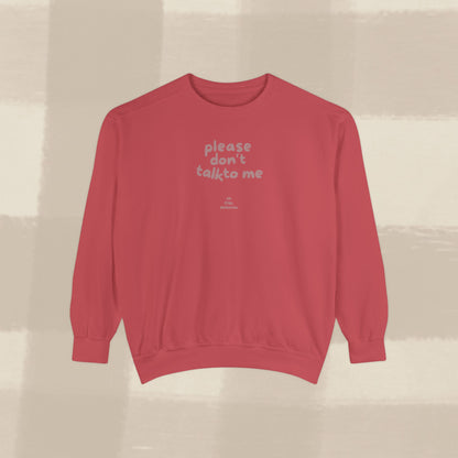 DON'T TALK TO ME SWEATER X TERRACOTTA