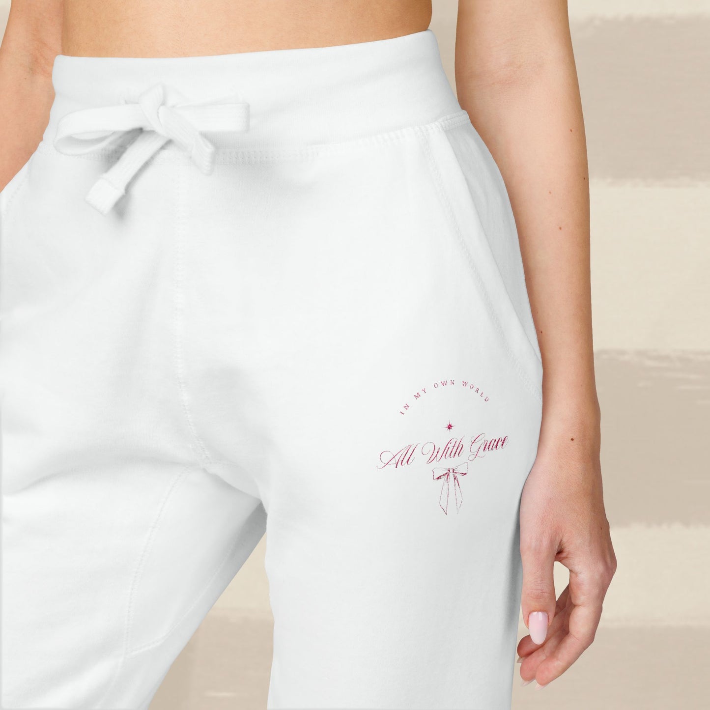 ALL WITH GRACE JOGGERS X PINK EMBROIDERY