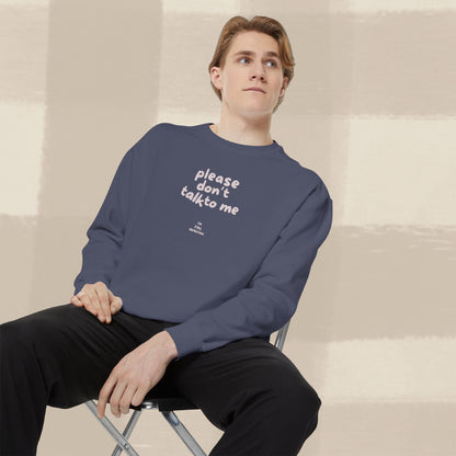 DON'T TALK TO ME SWEATER X PINKY GREY
