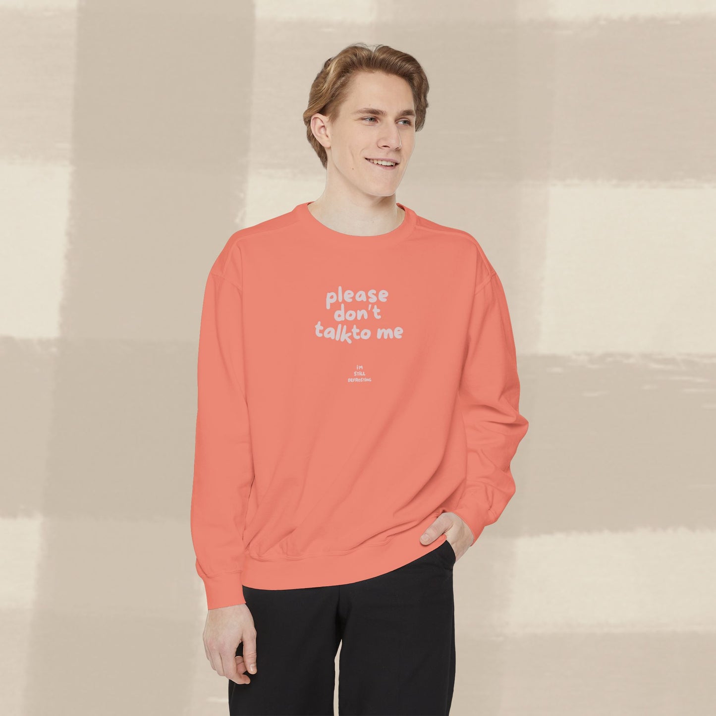 DON'T TALK TO ME SWEATER X PINKY GREY