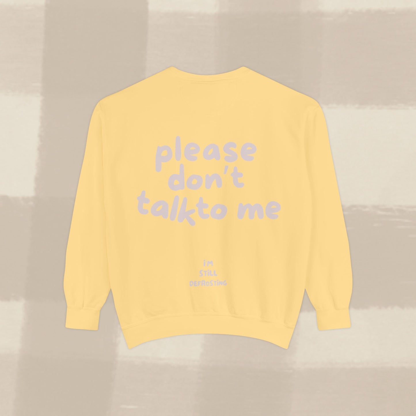 DON'T TALK TO ME SWEATER X PINKY GREY