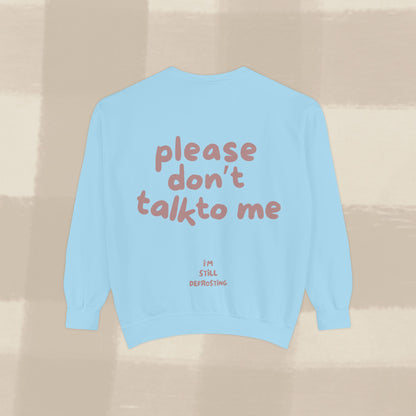 DON'T TALK TO ME SWEATER X TERRACOTTA