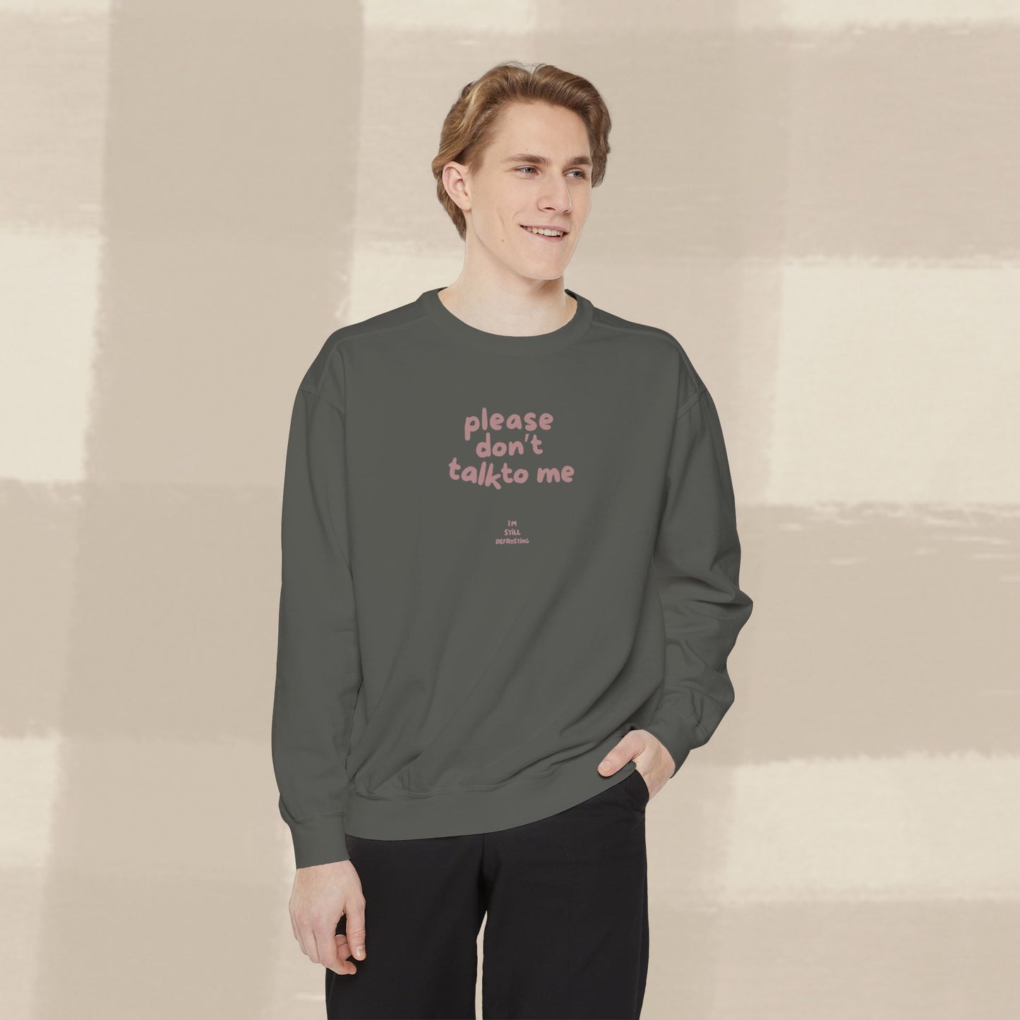 DON'T TALK TO ME SWEATER X TERRACOTTA