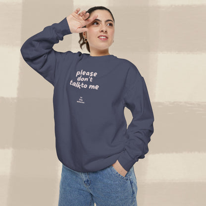 DON'T TALK TO ME SWEATER X PINKY GREY