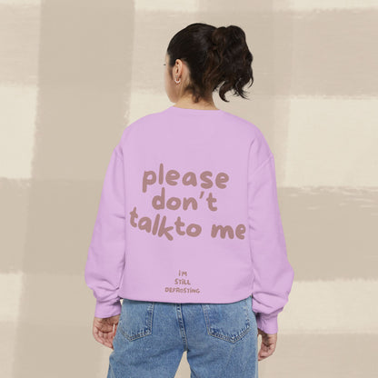 DON'T TALK TO ME SWEATER X TERRACOTTA