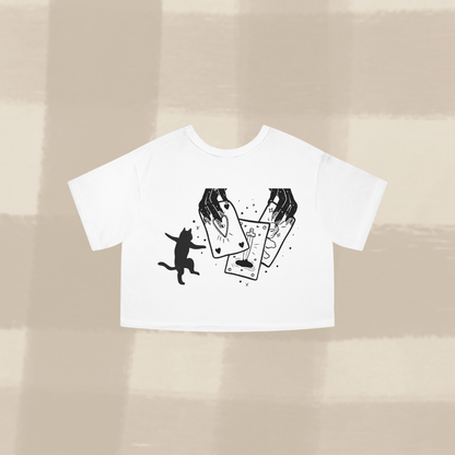"CAT DIMENSION" CROPPED T-SHIRT