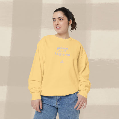 DON'T TALK TO ME SWEATER X PINKY GREY