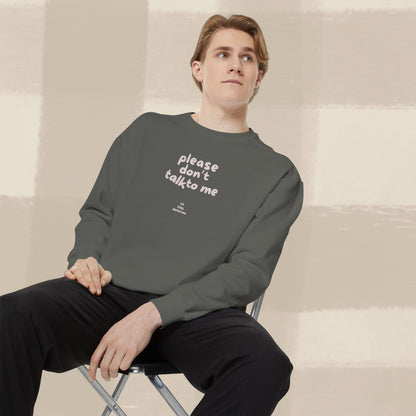 DON'T TALK TO ME SWEATER X PINKY GREY