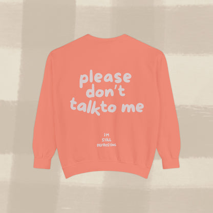 DON'T TALK TO ME SWEATER X PINKY GREY