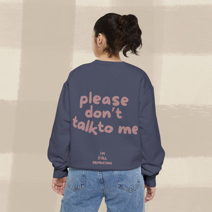 DON'T TALK TO ME SWEATER X TERRACOTTA