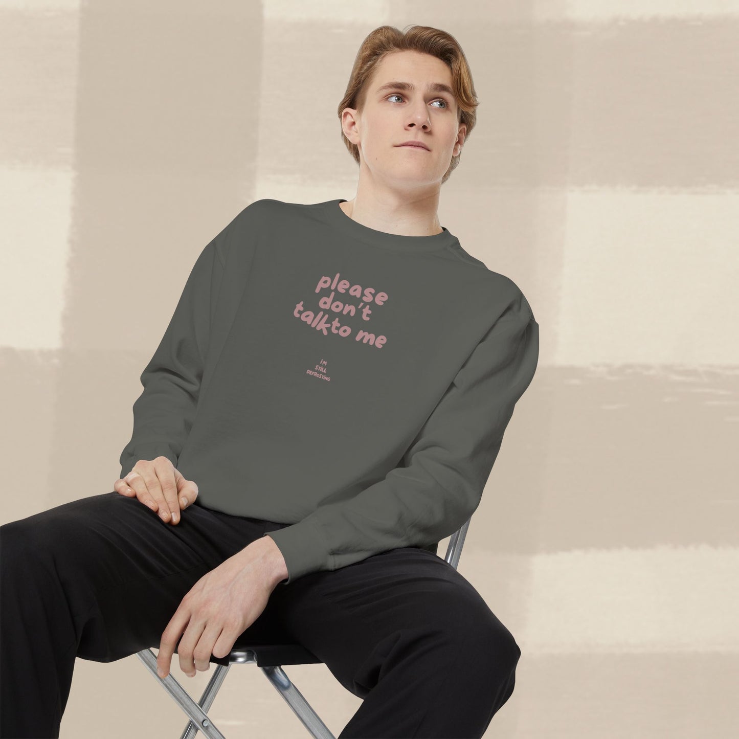 DON'T TALK TO ME SWEATER X TERRACOTTA
